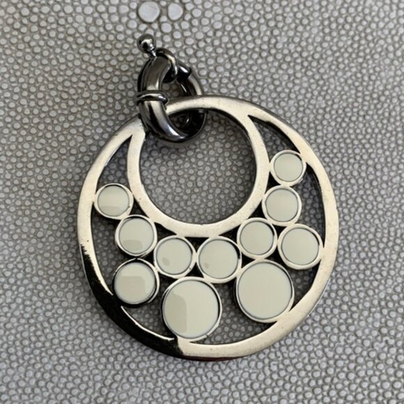 Dyrberg/Kern Idoya extra large off white enamel pendant - Picture 1 of 8